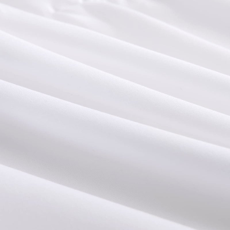 TSUTOMI Bed Skirt King Size Ruffled Bed Skirt with Split Corners  14 Inch Drop Dust Ruffle Bed Skirts with Platform  Gathered Style  100% Microfiber  White - Image 3